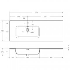 Раковина мебельная BelBagno BB1200ETL-L