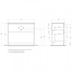 Тумба под раковину BelBagno Kraft 100 bianco opaco KRAFT-1000-2C-PIA-BO