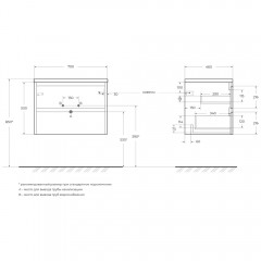 Тумба под раковину BelBagno Kraft 70 bianco opaco KRAFT-700-2C-SO-BO