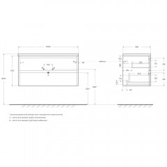 Тумба под раковину BelBagno Kraft 100 rovere tabacco KRAFT-1000-2C-SO-RT