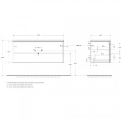 Тумба под раковину BelBagno Kraft 120 pietra grigio KRAFT-1200-2C-SO-PG