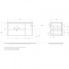 Тумба под раковину BelBagno Kraft 100 cemento grigio KRAFT-1000-2C-1A-SO-CG-L