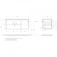 Тумба под раковину BelBagno Kraft 120 cemento grigio KRAFT-1200-2C-1A-SO-CG-L