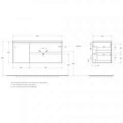 Тумба под раковину BelBagno Kraft 120 cemento grigio KRAFT-1200-2C-1A-SO-CG-R