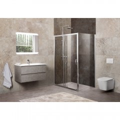 Душевое ограждение BelBagno Unique UNIQUE-AH-1-100/115-100-C-Cr