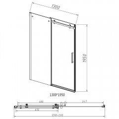 Душевая дверь Vincea Como-N VDS-4CN130CGB