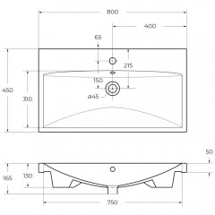 Раковина мебельная BelBagno BB-0322-80-LVB