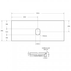 Столешница BelBagno KEP-120-BO-W0 bianco opaco