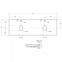 Столешница BelBagno KEP-140-2-BO bianco opaco