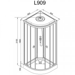 Душевая кабина Dto L909