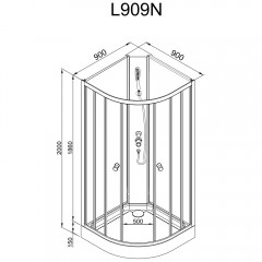 Душевая кабина Dto L909N