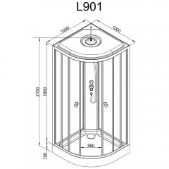 Душевая кабина Dto L901