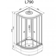 Душевая кабина Dto L790