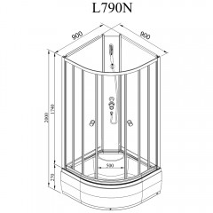 Душевая кабина Dto L790NGM