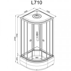 Душевая кабина Dto L710