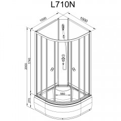 Душевая кабина Dto L710N