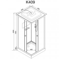 Душевая кабина Dto K409SLED