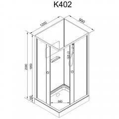 Душевая кабина Dto K402