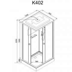 Душевая кабина Dto K402S