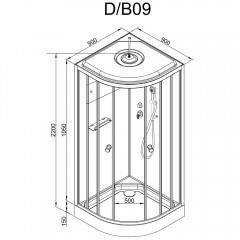 Душевая кабина Dto D09S