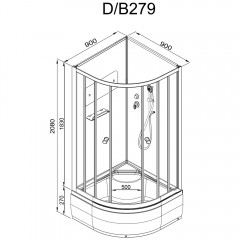 Душевая кабина Dto D279