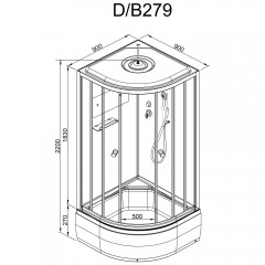 Душевая кабина Dto D279SEL