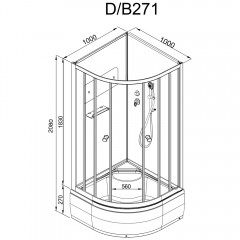 Душевая кабина Dto D271