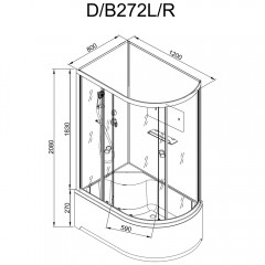 Душевая кабина Dto D272L