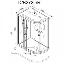 Душевая кабина Dto D272SL