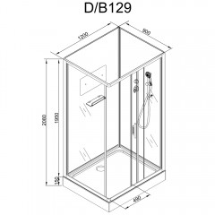 Душевая кабина Dto D129