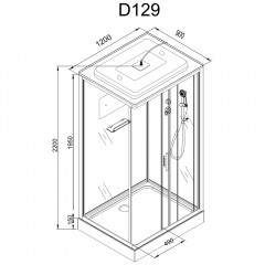 Душевая кабина Dto D129S