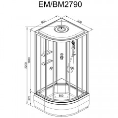 Душевая кабина Dto EM2790