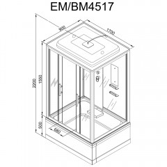 Душевая кабина Dto EM4517GM