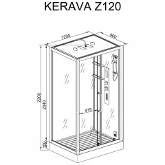 Душевая кабина Dto Z120KERAVA