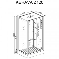 Душевая кабина Dto Z120KERAVAEL