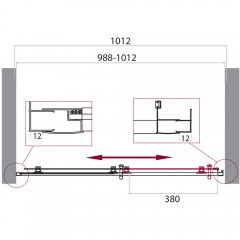 Душевая дверь BelBagno Uno UNO-195-BF-1-100-C-Cr