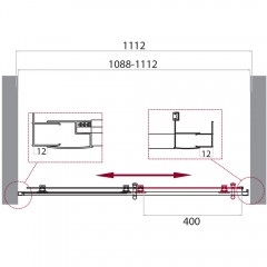 Душевая дверь BelBagno Uno UNO-195-BF-1-110-P-Cr