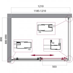 Душевой угол BelBagno Uno UNO-195-AH-1-120/90-C-Cr