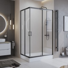 Душевой угол BelBagno Uno UNO-195-AH-2-100/80-C-NERO