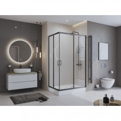 Душевой угол BelBagno Uno UNO-195-AH-2-120/100-C-NERO