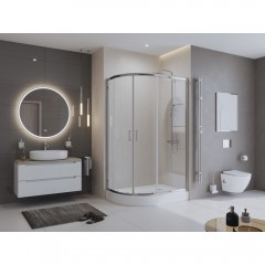 Душевой угол BelBagno Uno UNO-195-RH-2-120/80-C-Cr