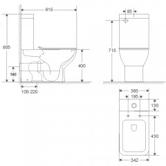 Унитаз WeltWasser Innbach 001 GL-WT безободковый