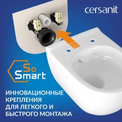 Унитаз подвесной Cersanit Brasko Smart Clean On DPL EO slim LP