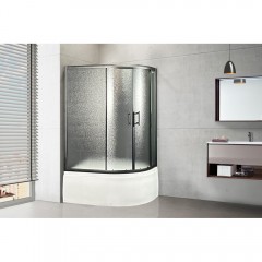 Душевой угол Royal Bath Practic RB8120BK-C-BL-L