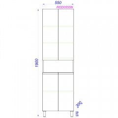 Пенал Aqwella Rodos 55 ROD0555N