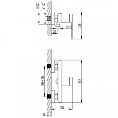 Смеситель для душа AQUAme Asti AQM6413BG