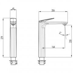 Смеситель для раковины AQUAme Imola AQM6714GM