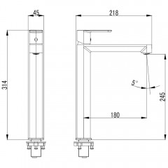 Смеситель для раковины AQUAme Parma AQM6614BG