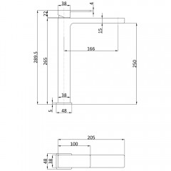 Смеситель для раковины AQUAme Savona AQM6814BG