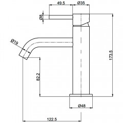 Смеситель для раковины AQUAme Siena AQM6210BG